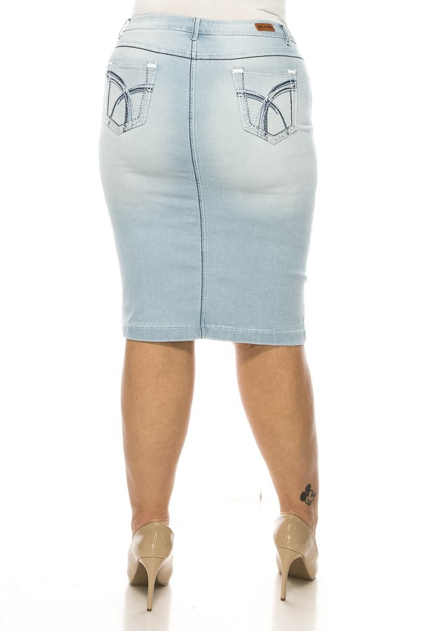 Denim Skirt Plus Size