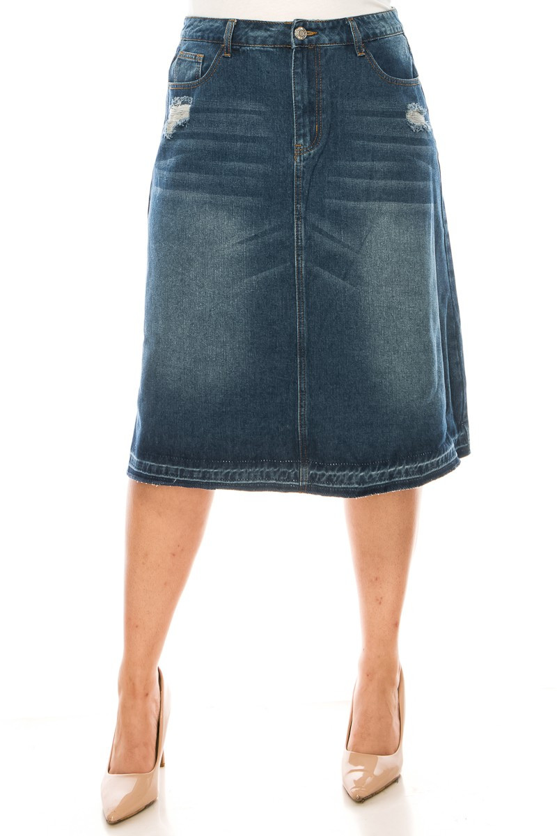Denim Skirt Plus Size