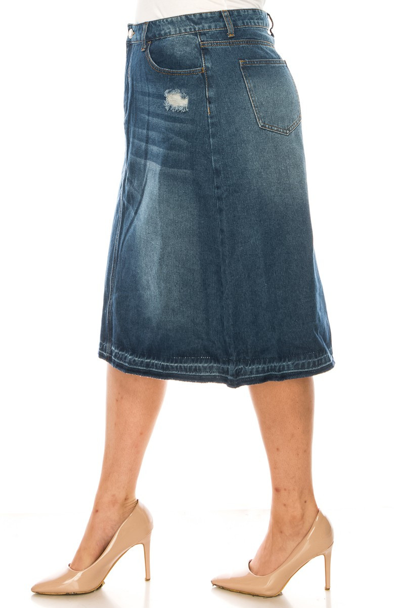 Denim Skirt Plus Size