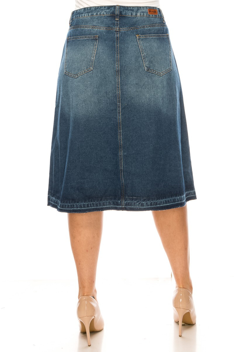 Denim Skirt Plus Size