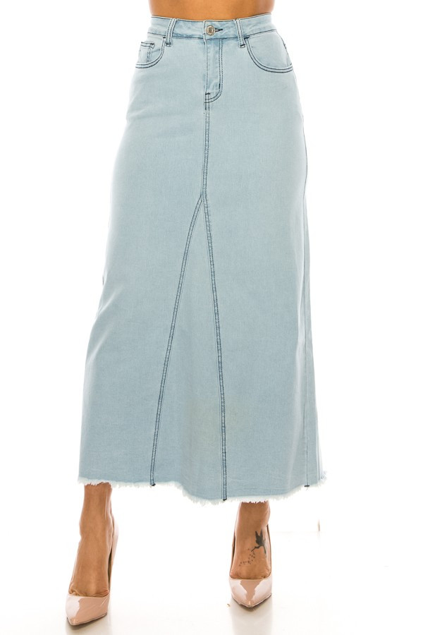 Denim Long Skirt