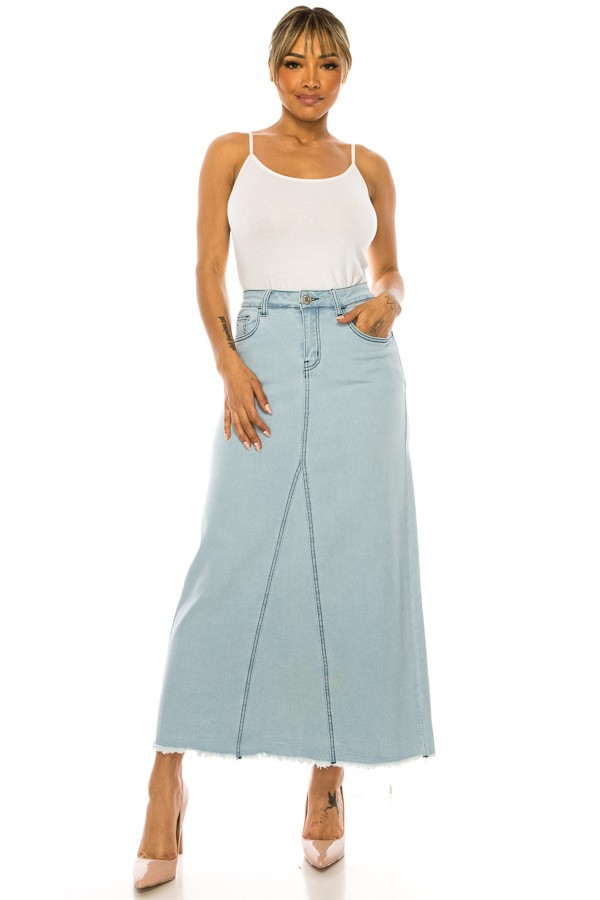 Denim Long Skirt