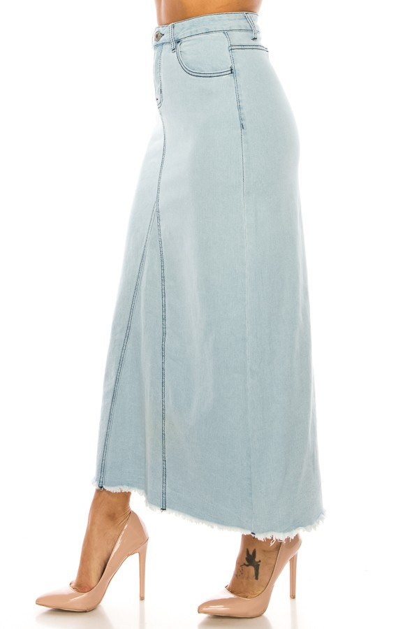 Denim Long Skirt