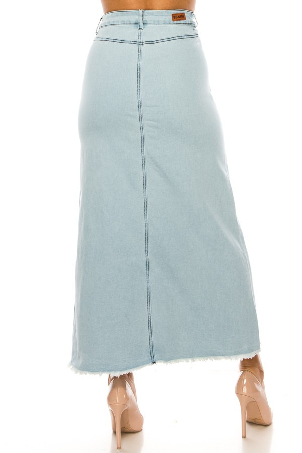 Denim Long Skirt