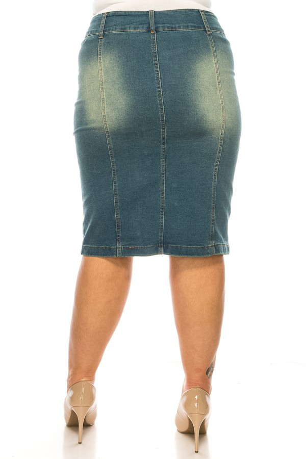 Denim Skirt Plus Size