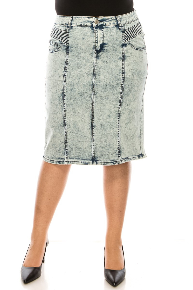 Denim Skirt Plus Size