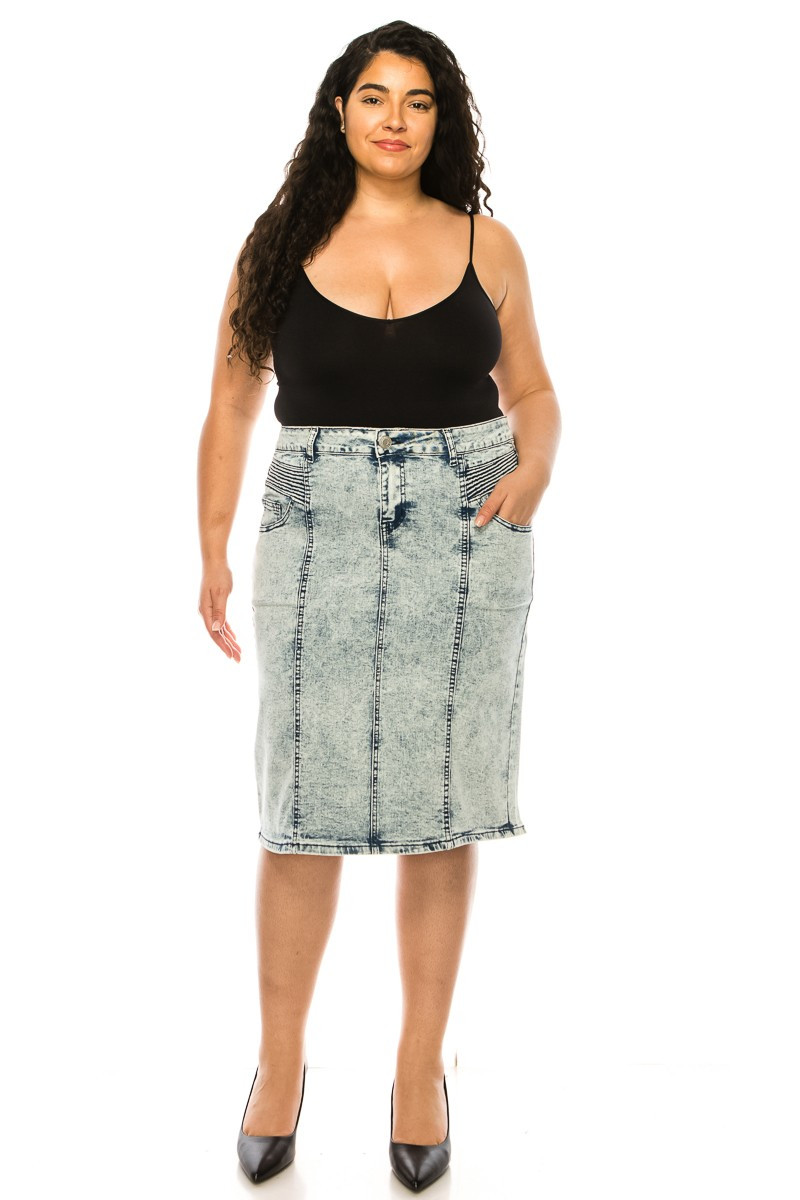 Denim Skirt Plus Size