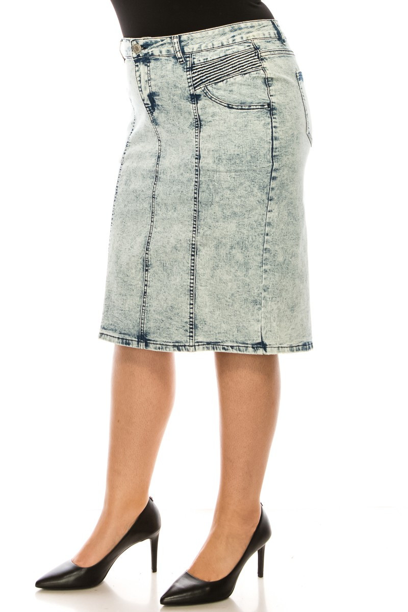 Denim Skirt Plus Size