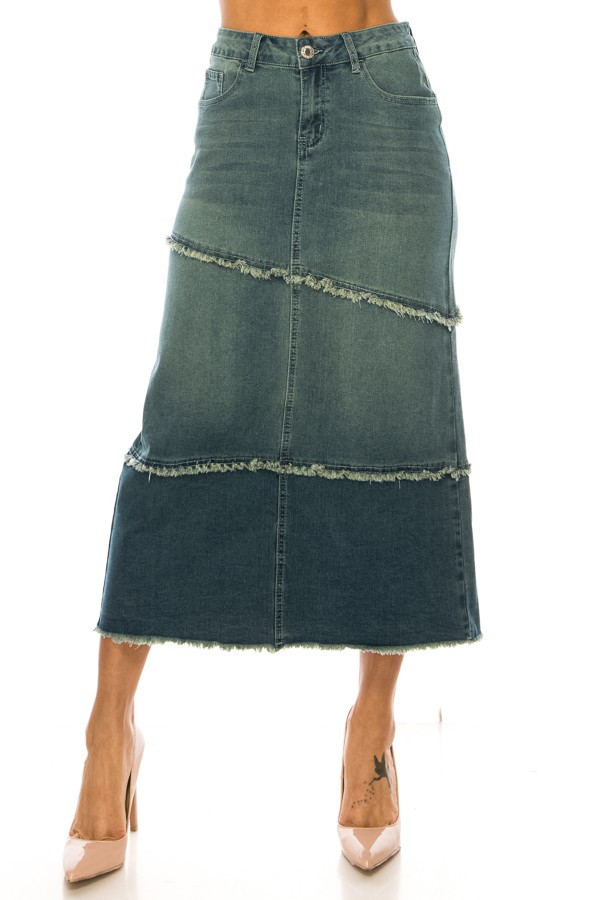 Denim Long Skirt