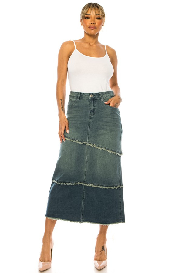 Denim Long Skirt