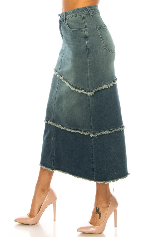 Denim Long Skirt