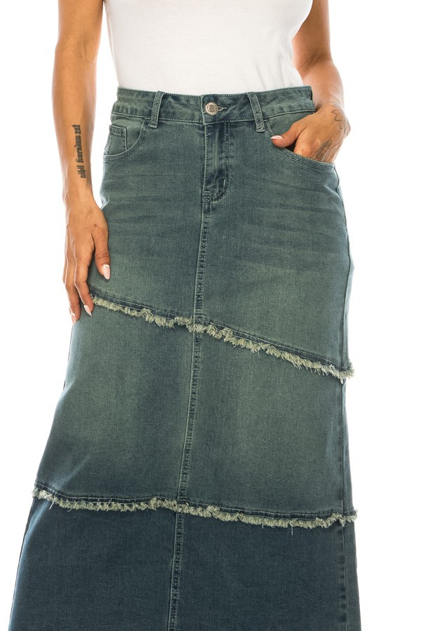 Denim Long Skirt