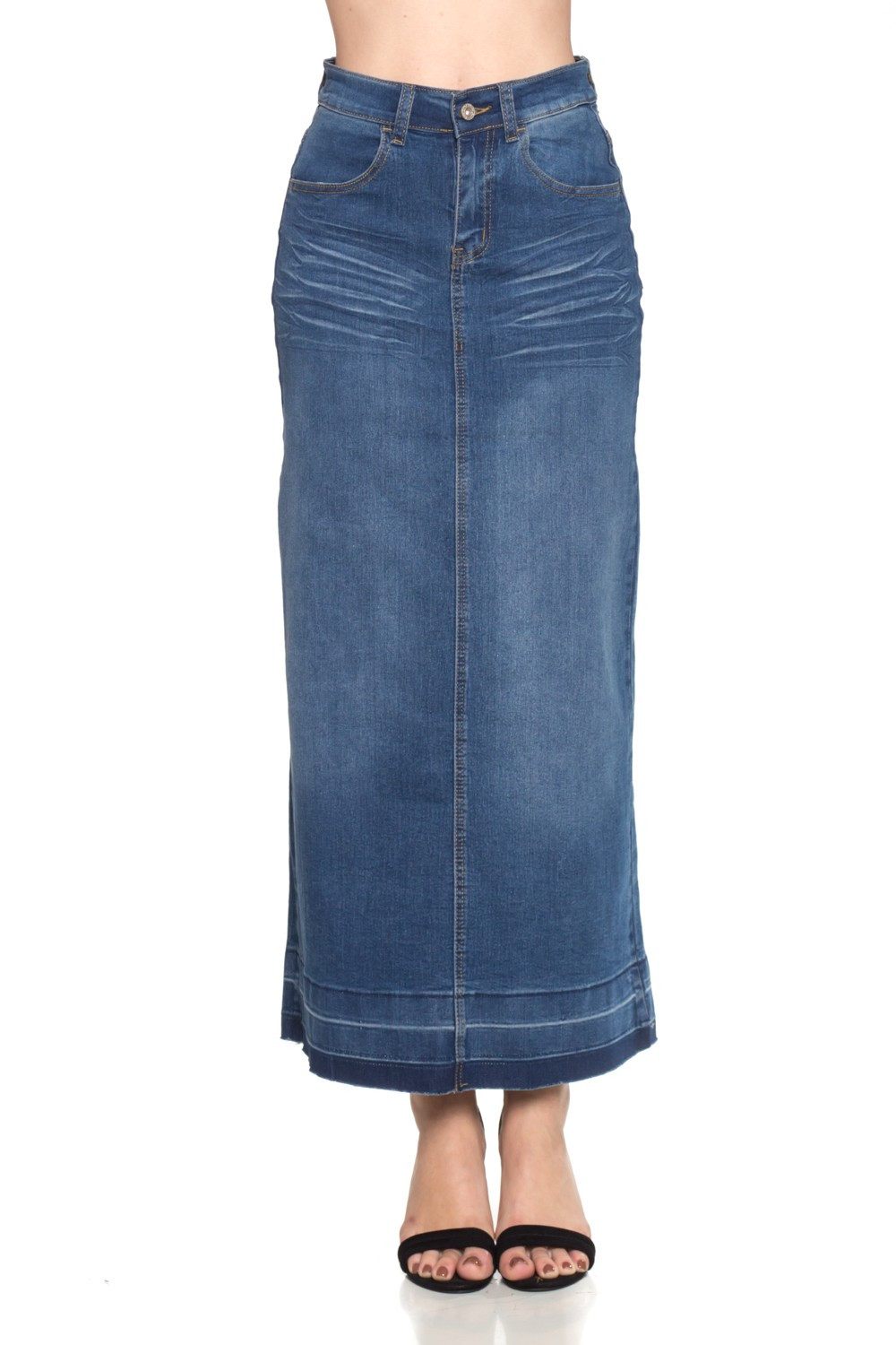 Denim Long Skirt