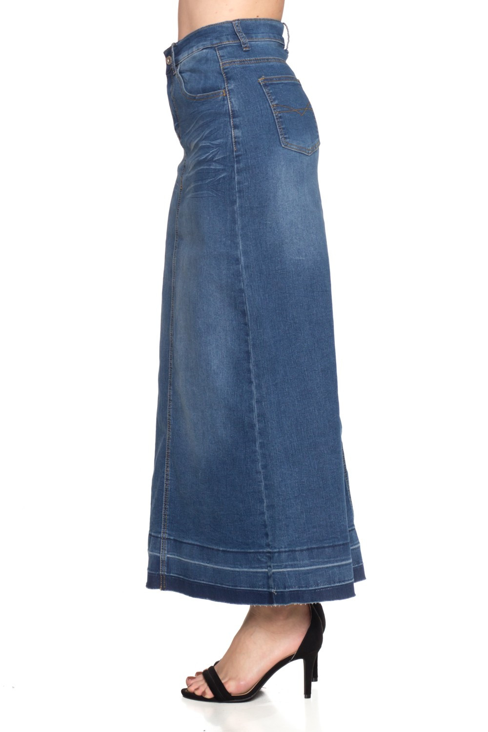 Denim Long Skirt
