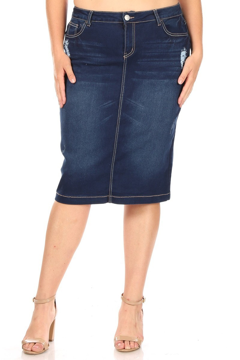 Denim Skirt Plus Size