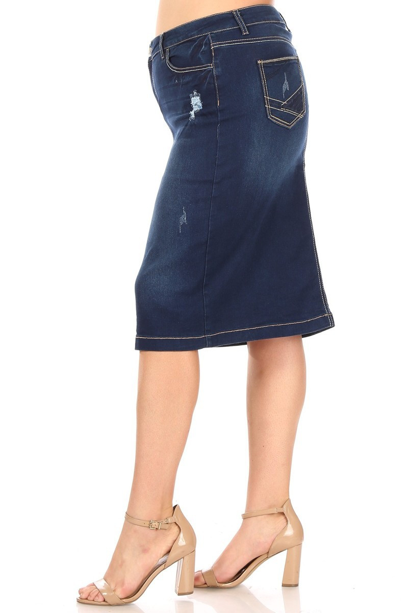Denim Skirt Plus Size