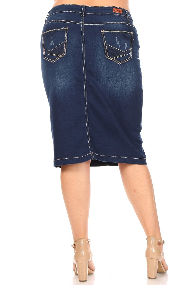 Denim Skirt Plus Size