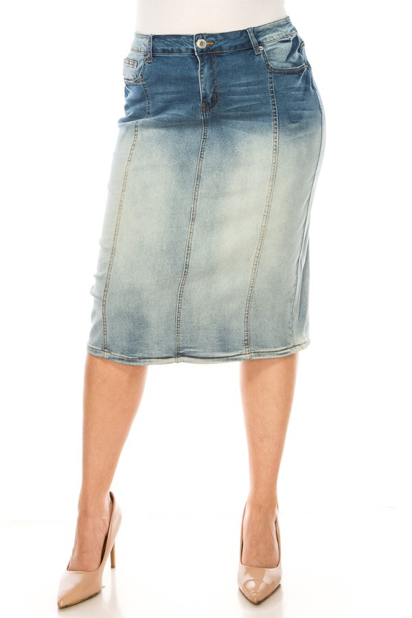 Denim Skirt Plus Size