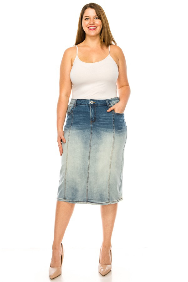 Denim Skirt Plus Size
