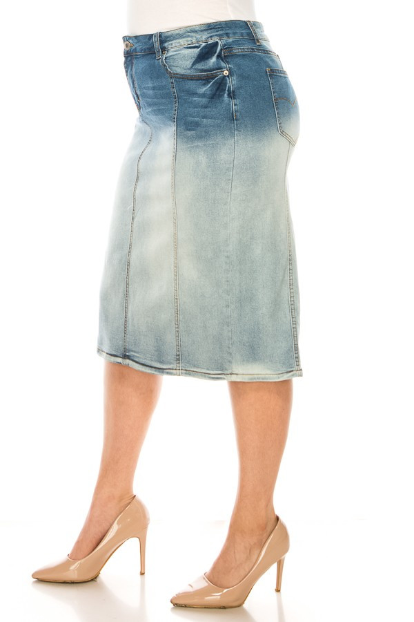Denim Skirt Plus Size