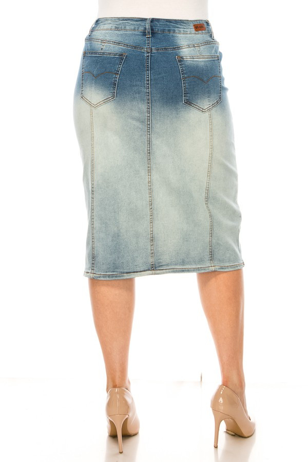 Denim Skirt Plus Size