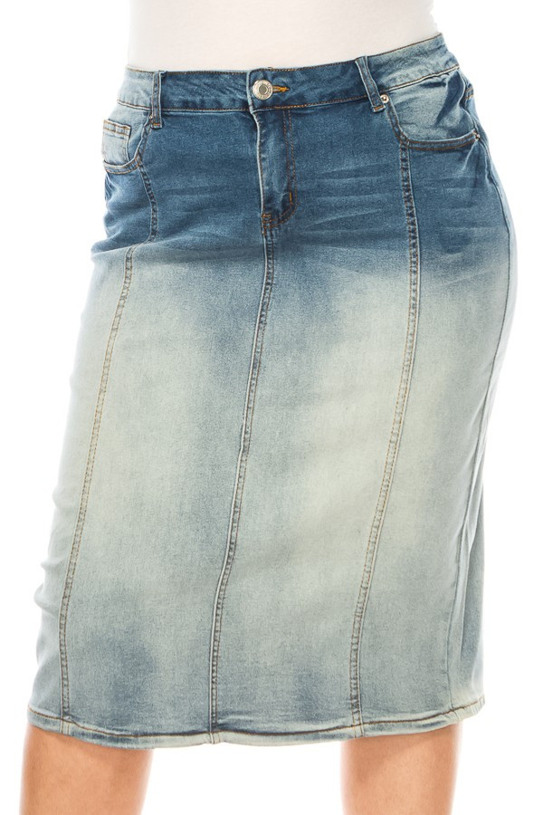 Denim Skirt Plus Size
