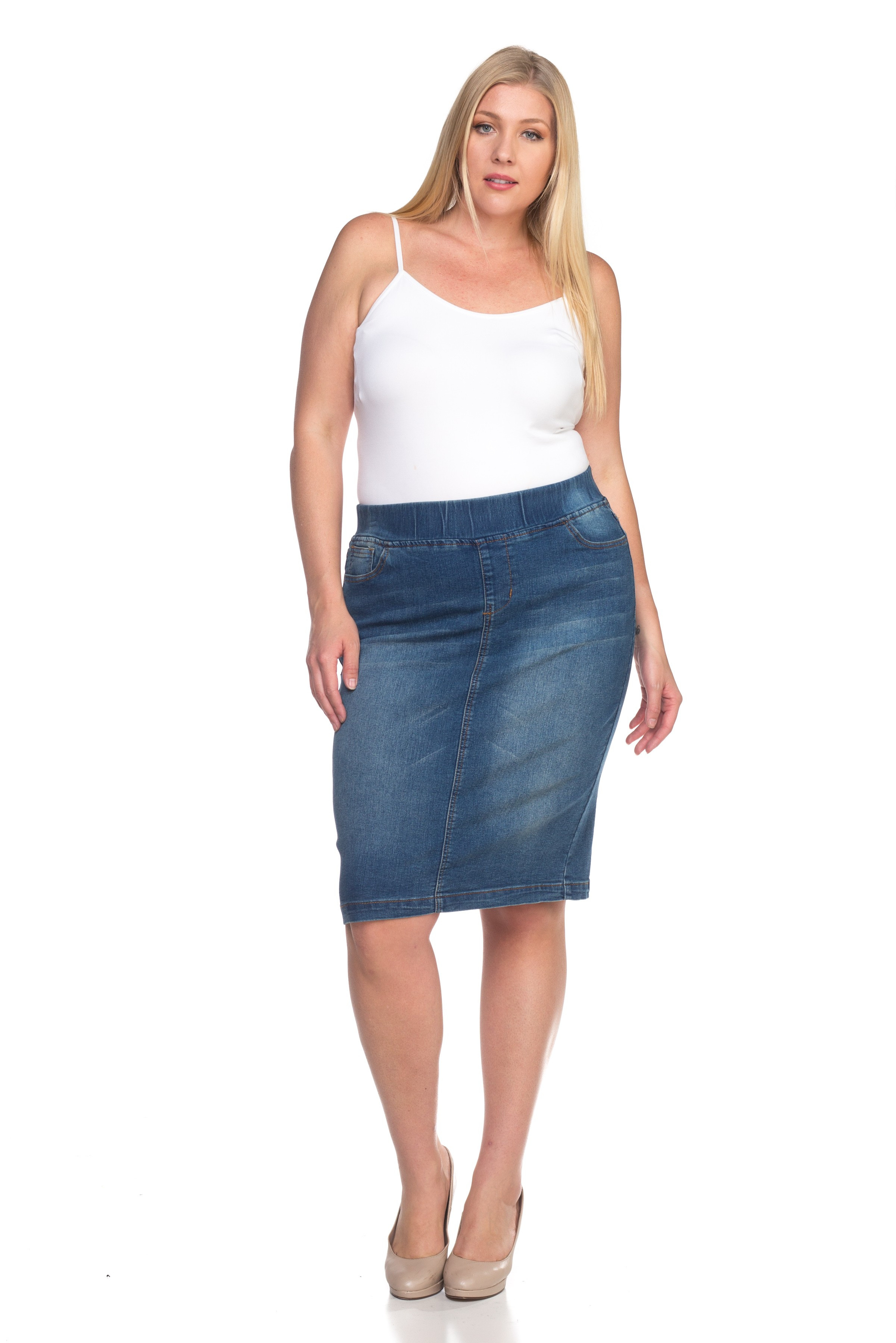Denim Skirt Plus Size