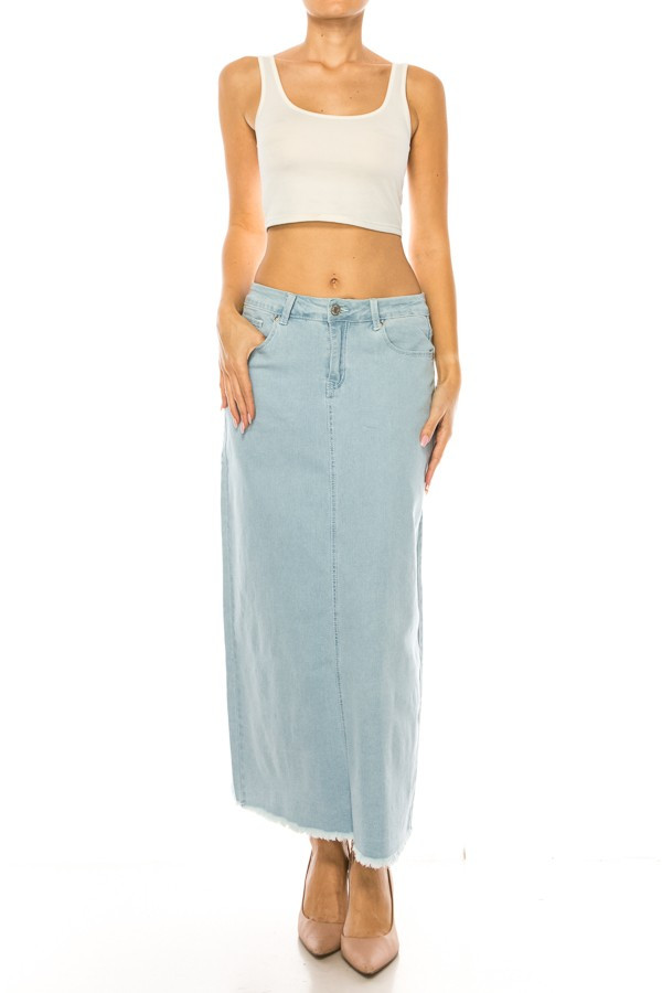 Denim Long Skirt