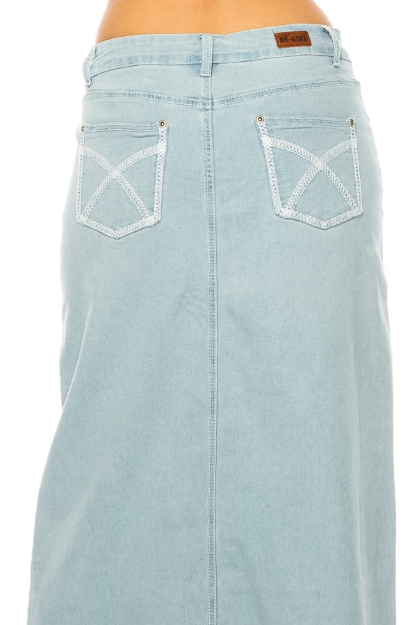 Denim Long Skirt