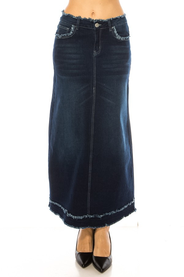 Denim Long Skirt