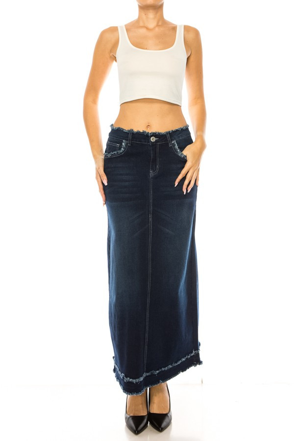 Denim Long Skirt