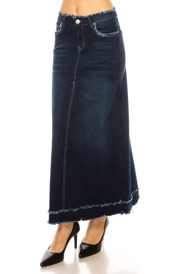 Denim Long Skirt