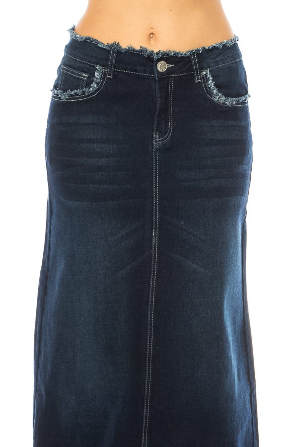 Denim Long Skirt