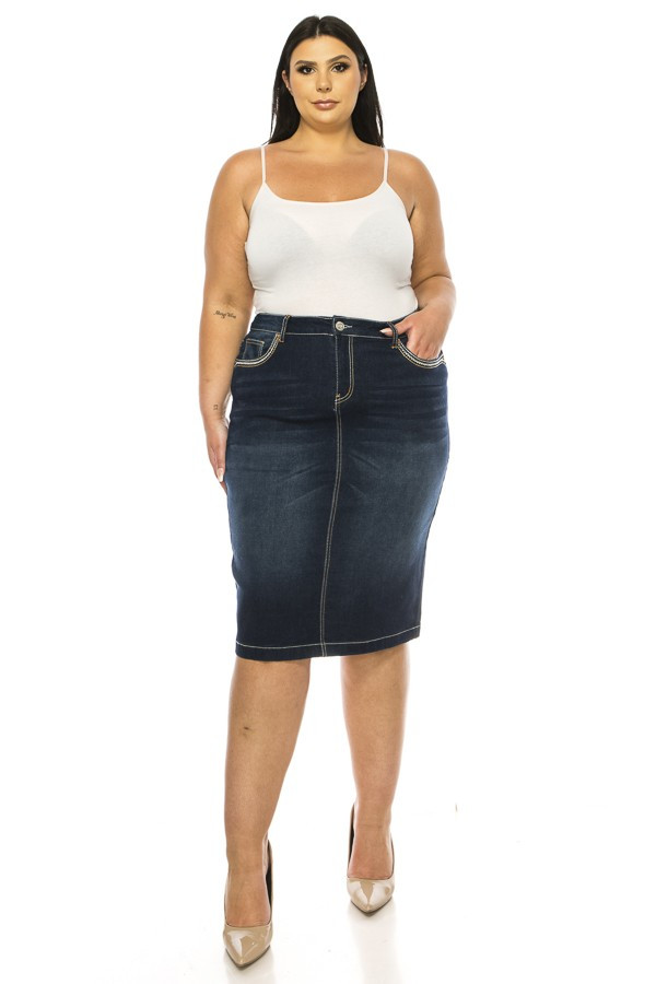 Denim Skirt Plus Size
