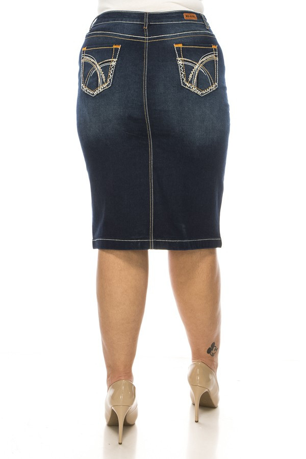 Denim Skirt Plus Size