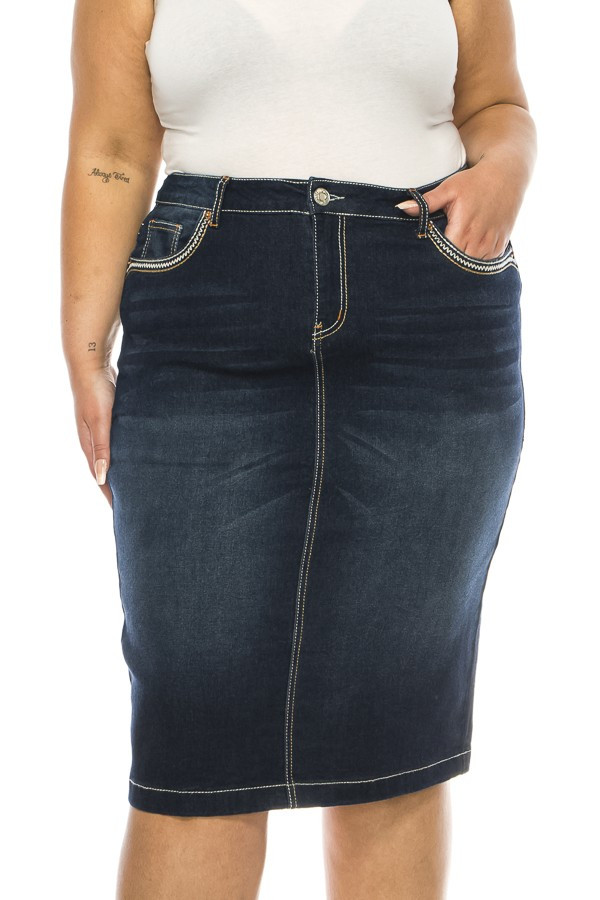 Denim Skirt Plus Size
