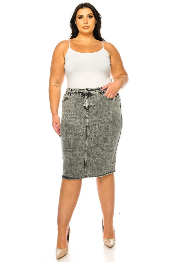 Denim Skirt Plus Size