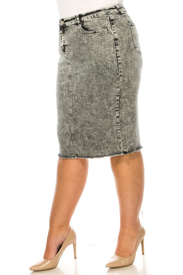 Denim Skirt Plus Size