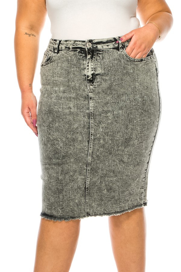 Denim Skirt Plus Size