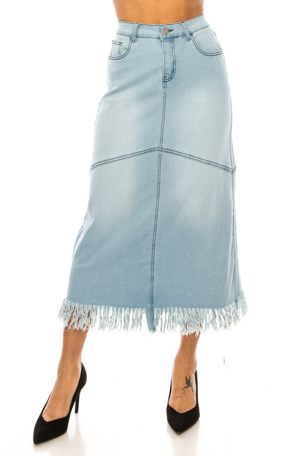 Denim Long Skirt