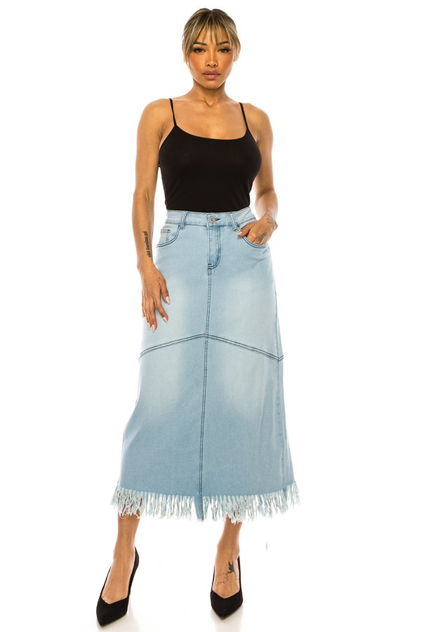 Denim Long Skirt