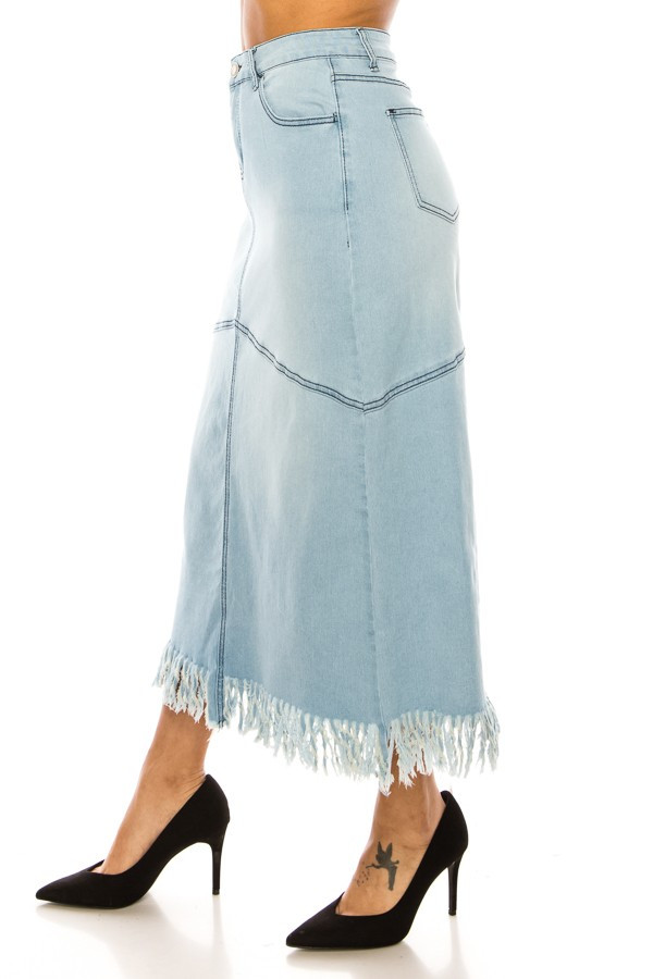 Denim Long Skirt