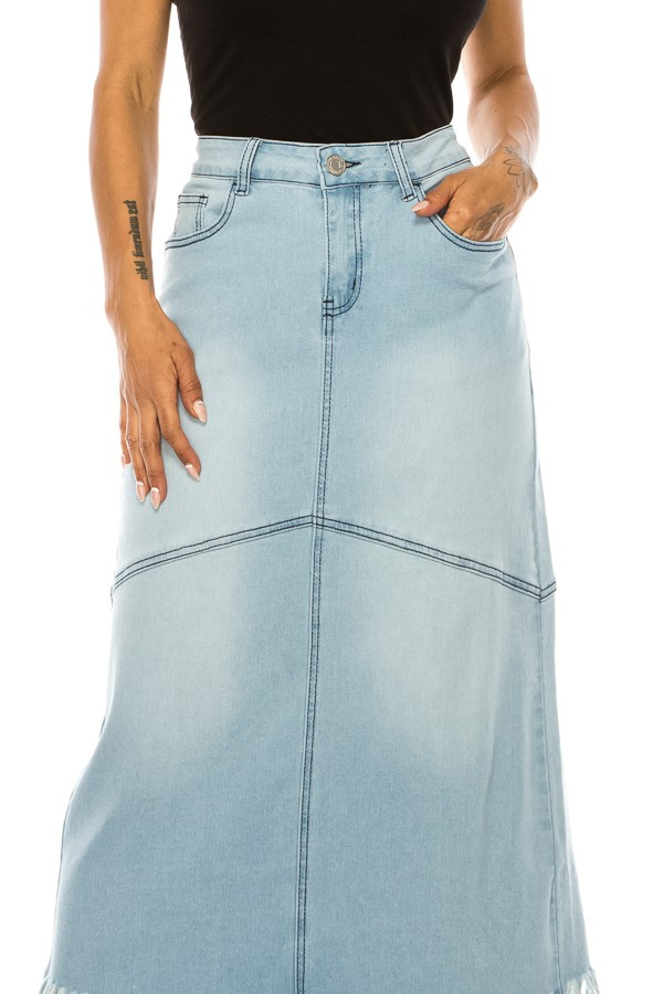 Denim Long Skirt