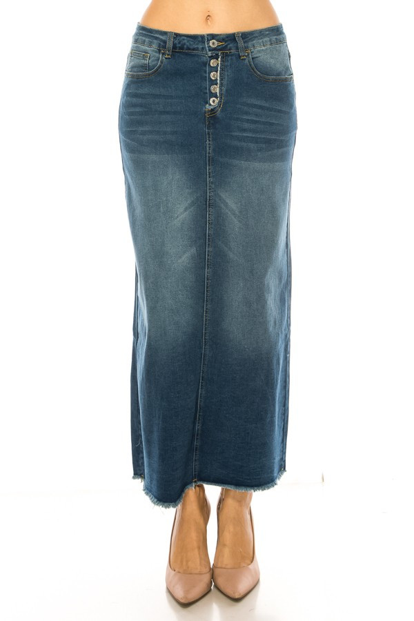 Denim Long Skirt