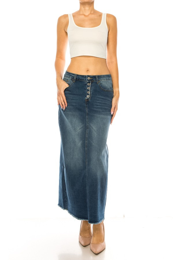 Denim Long Skirt
