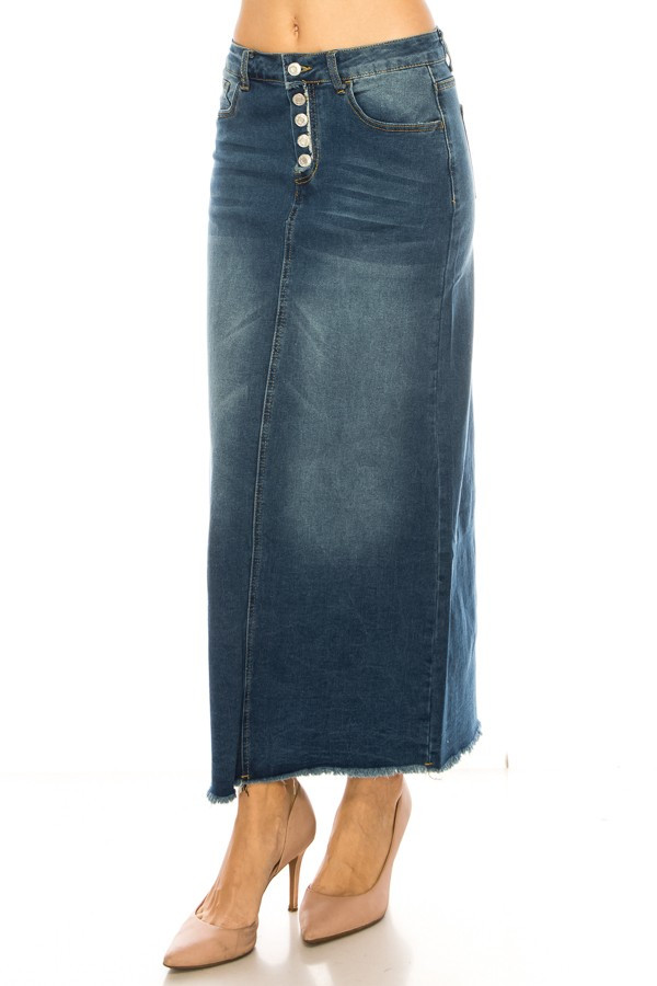 Denim Long Skirt