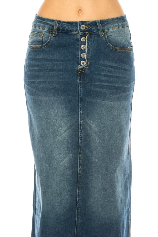 Denim Long Skirt