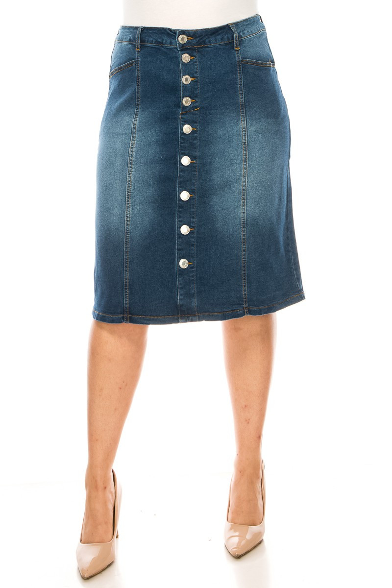 Denim Skirt Plus Size