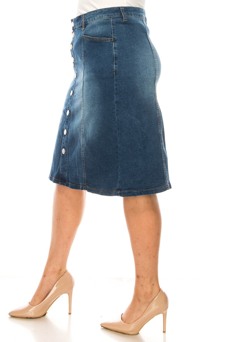 Denim Skirt Plus Size