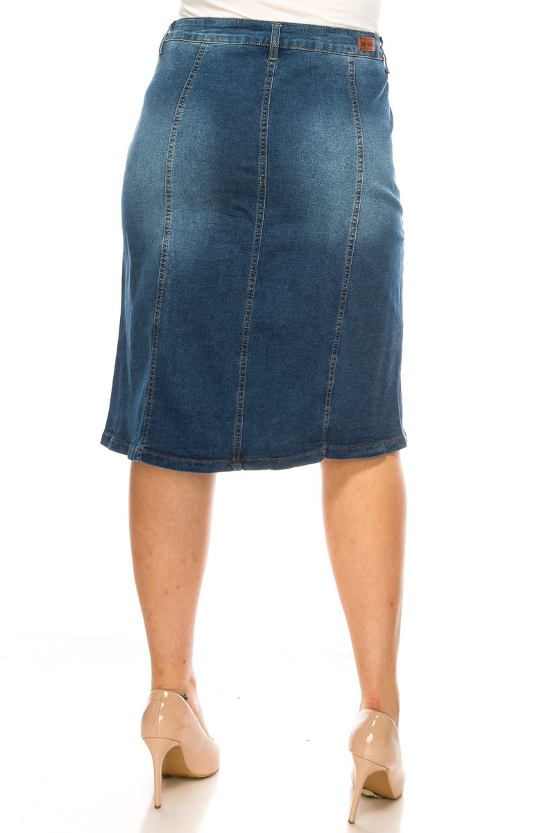 Denim Skirt Plus Size